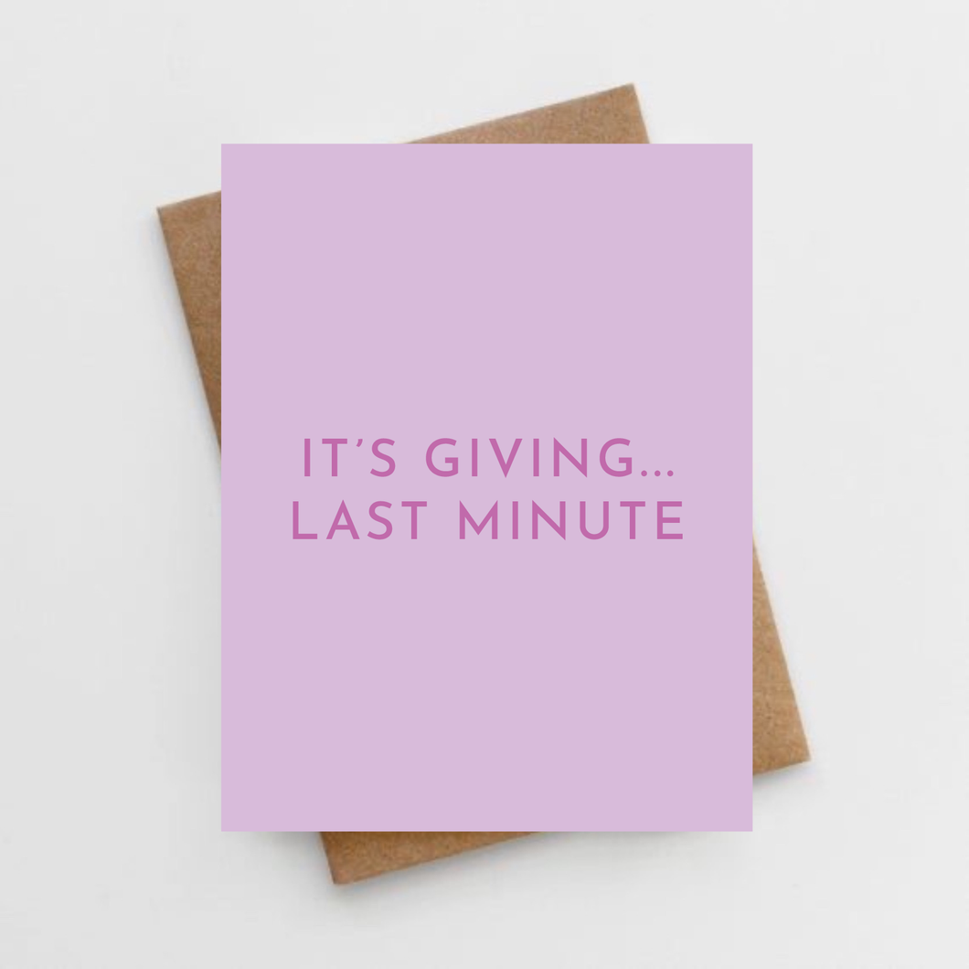 It's giving... last minute card