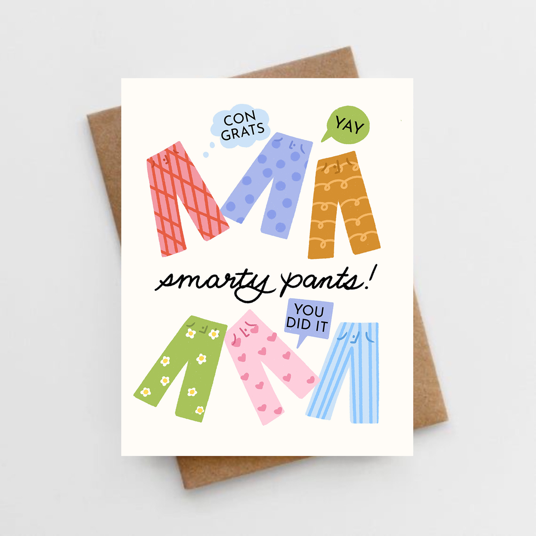 Smarty pants graduation card