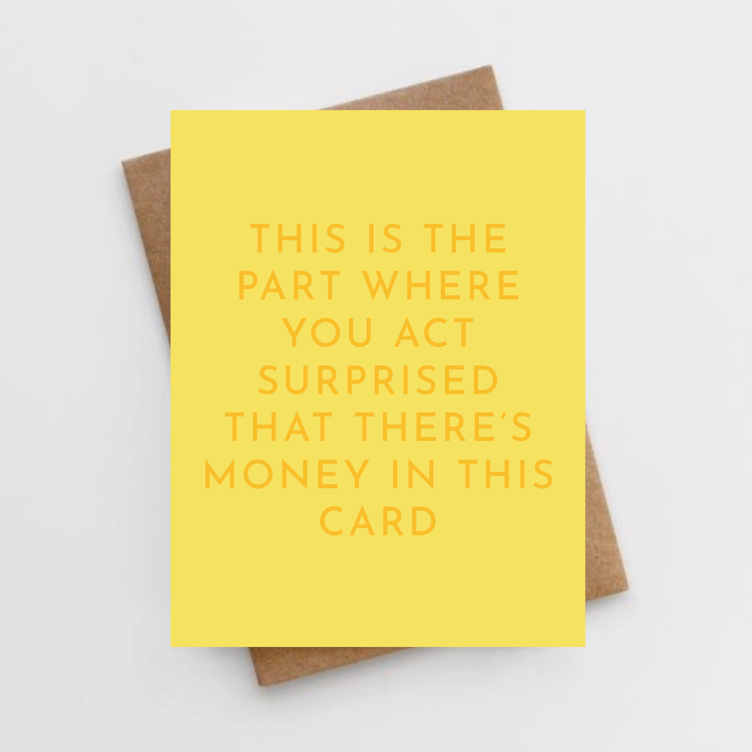 This is the part where you act surprised that there's money in this card