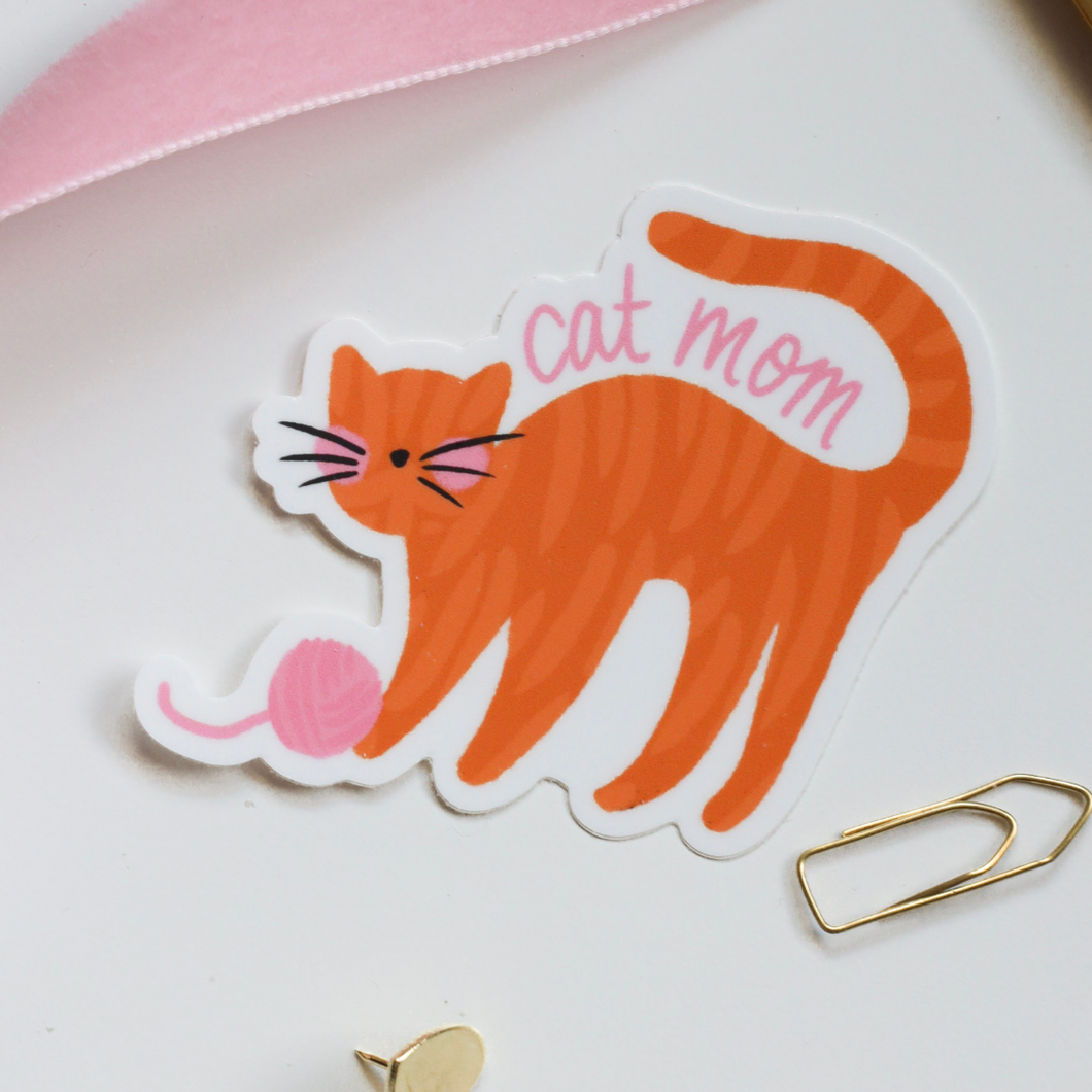 Cat mom sticker
