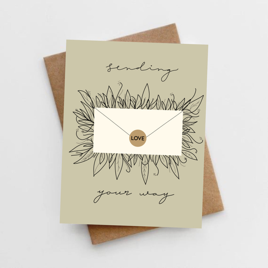 Sending love your way card