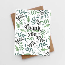 Load image into Gallery viewer, Thank you card with greenery
