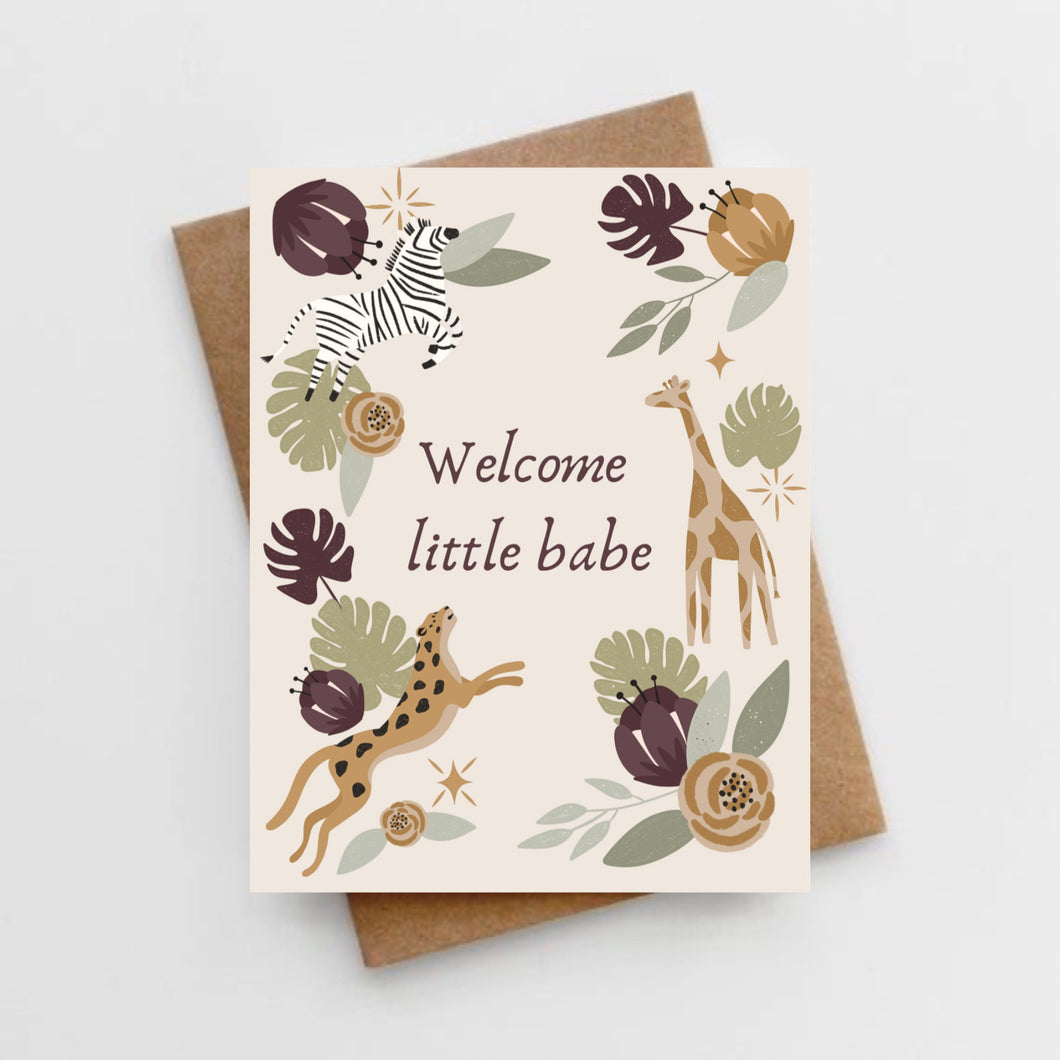 Welcome little babe card